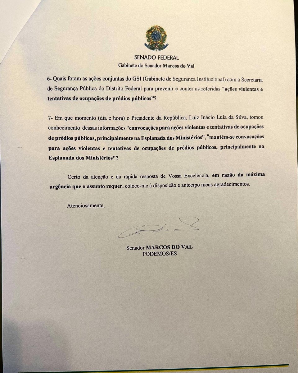 “Traidor da Constituição é traidor da Pátria!”

Desde o dia seguinte do atentado antidemocrático nos três poderes, já tinha levantado e comprovado o envolvimento do presidente Lula, do Gdias, do Flávio Dino e do Ministro do STF e presidente do STE, Alexandre de Moraes, conforme