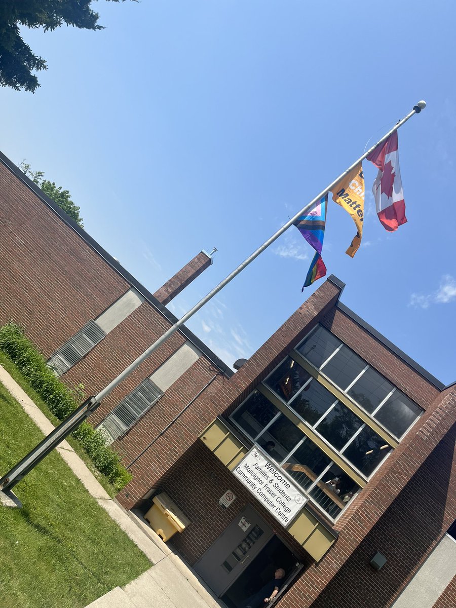Monsignor Fraser College (@mgrfraser_tcdsb) on Twitter photo At Msgr. Fraser College, Midland campus, we raise the Pride Flag! 🏳️🌈❤️ #TCDSBPrideFlag <a href="/TCDSB/">Toronto Catholic District School Board</a> <a href="/Equity_TCDSB/">TCDSB Indigenous Ed, Equity & Community Relations</a> At Msgr. Fraser College, Midland campus, we raise the Pride Flag! 🏳️🌈❤️ #TCDSBPrideFlag <a href="/TCDSB/">Toronto Catholic District School Board</a> <a href="/Equity_TCDSB/">TCDSB Indigenous Ed, Equity & Community Relations</a>