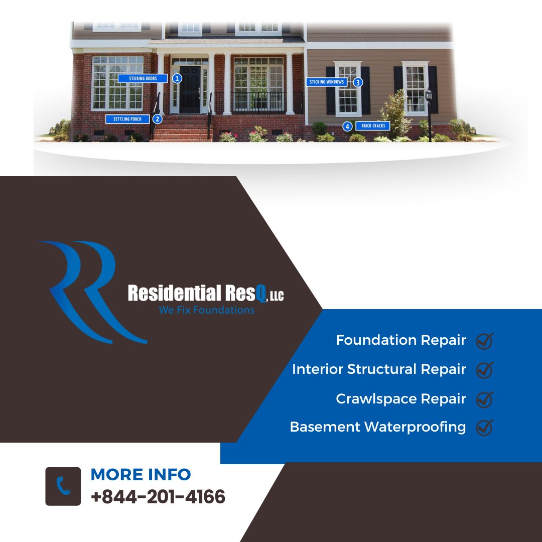 When it comes to home repairs, our team of skilled professionals is committed to delivering impeccable results that exceed your expectations.

#residentialresq #homerepair #sinkinghome #foundation #foundationrepair #homeowners #ResidentialResQ #ExceptionalCraftsmanship