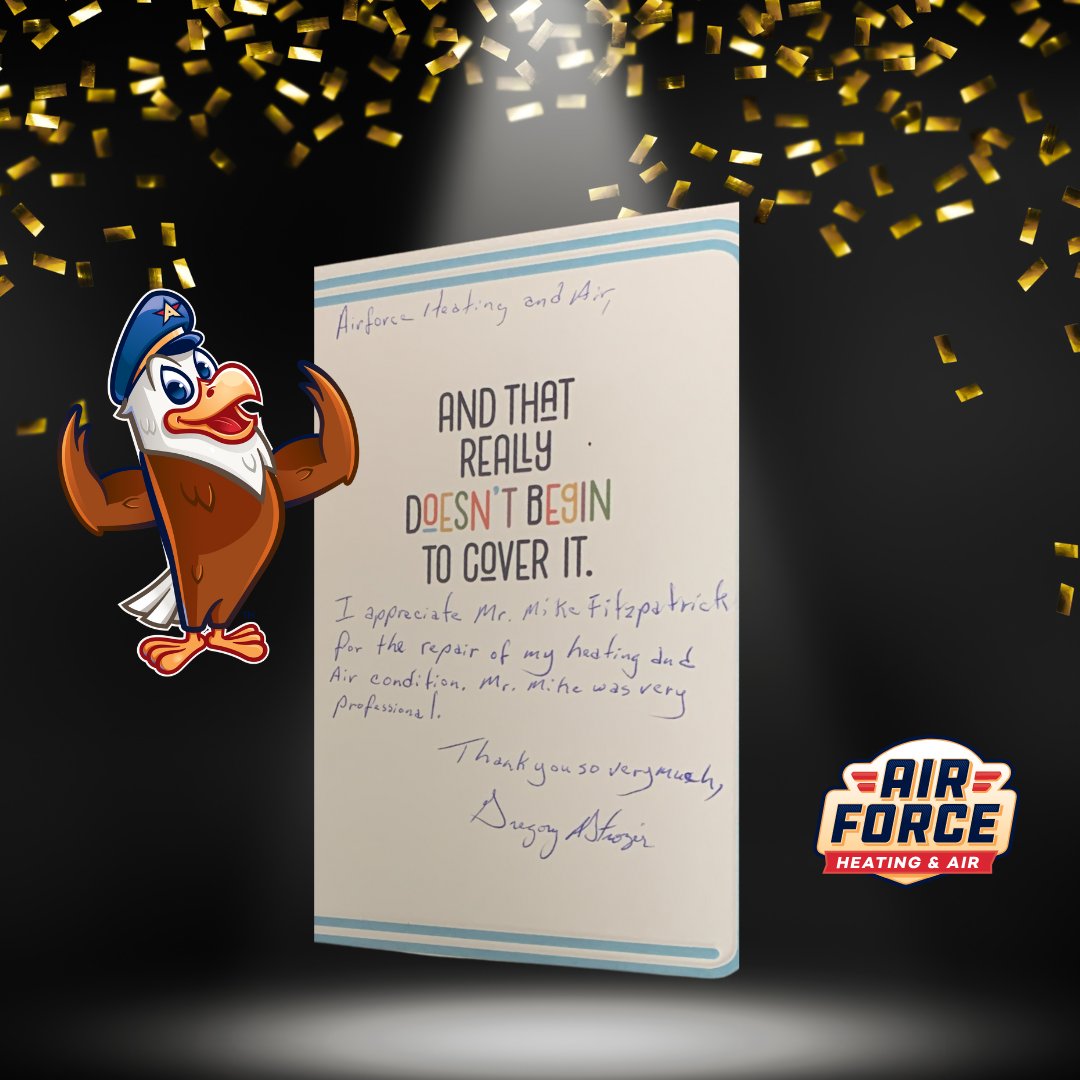 Once upon a time, people would take a pen and paper to show their appreciation to others by writing a note to say #thankyou & I love you to share their gratitude. Today, we see this dying #tradition is still alive and well!

#AirForceHeatingandAir #Gratitude #HandWrittenLetter