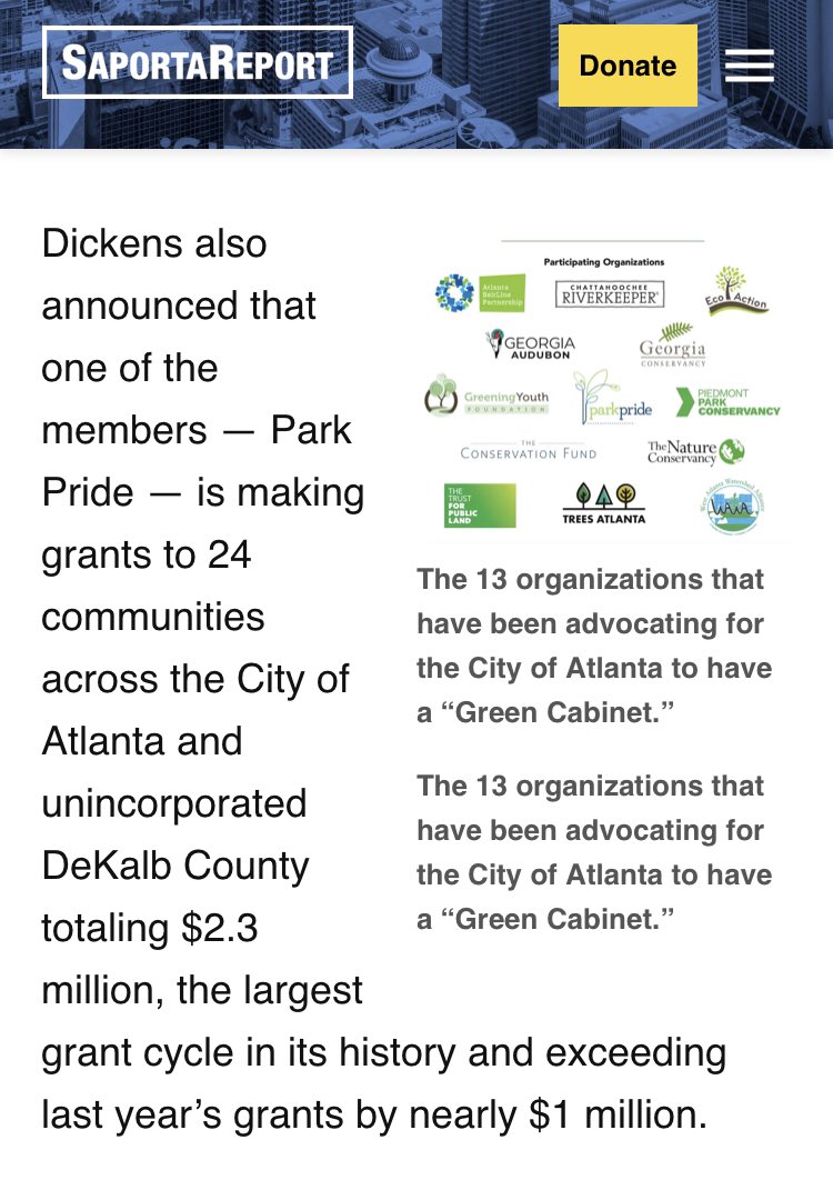 This “Parks & Greenspace” sub-group on the Cop City task force is dominated by members of this “Green Cabinet” as well as their partners & grant/services recipients. 

From ‘21-‘22 the Woodruff Foundation— the single biggest funder of Cop City— awarded $7.8 MILLION to these orgs.