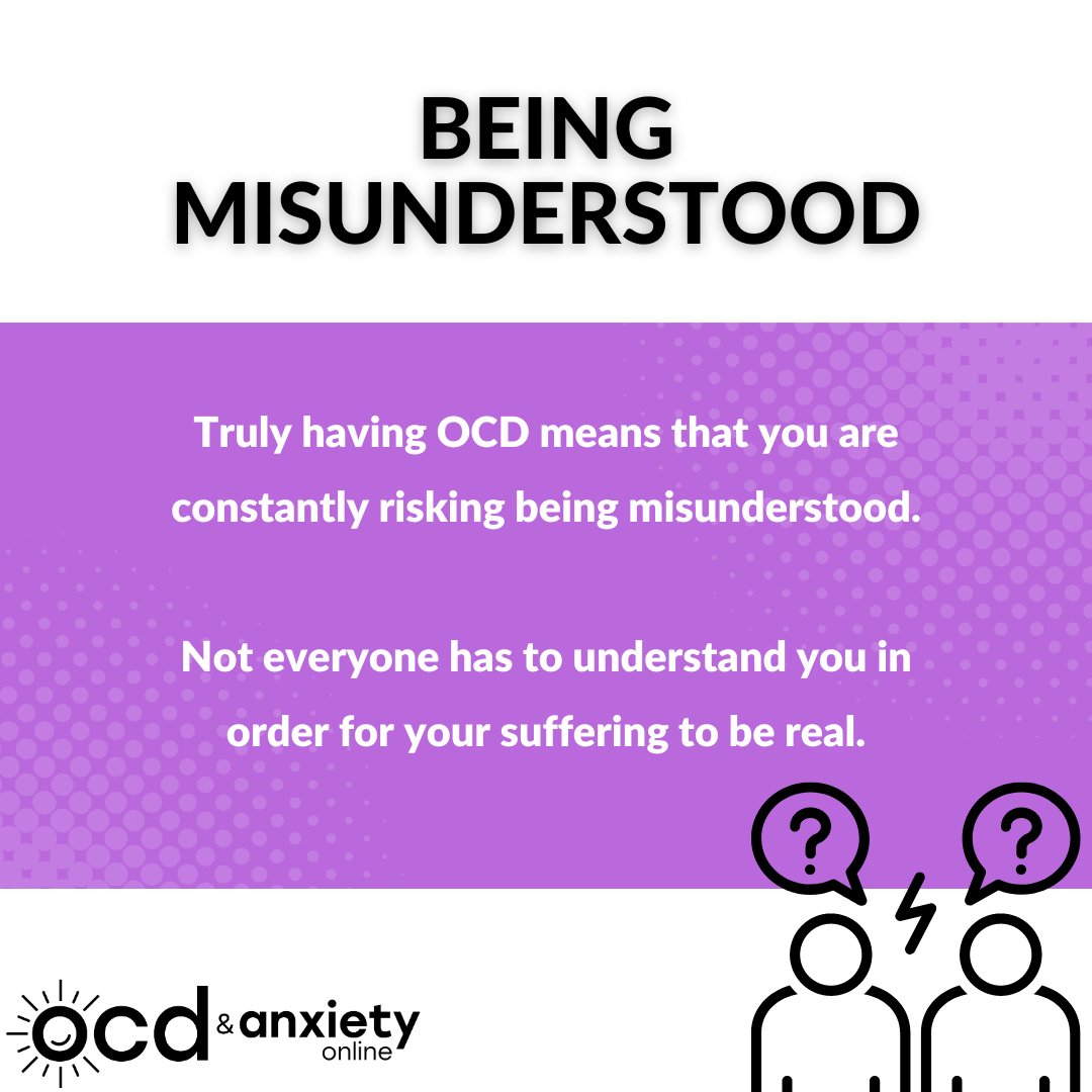 ocdandanxiety1's tweet image. #OCD is a very #misunderstood disorder, and with that comes being constantly misunderstood. 

Of course it is natural to want to be understood, but it is not necessary in order to #validate your experience with OCD!

Share this with someone who needs it.💜
