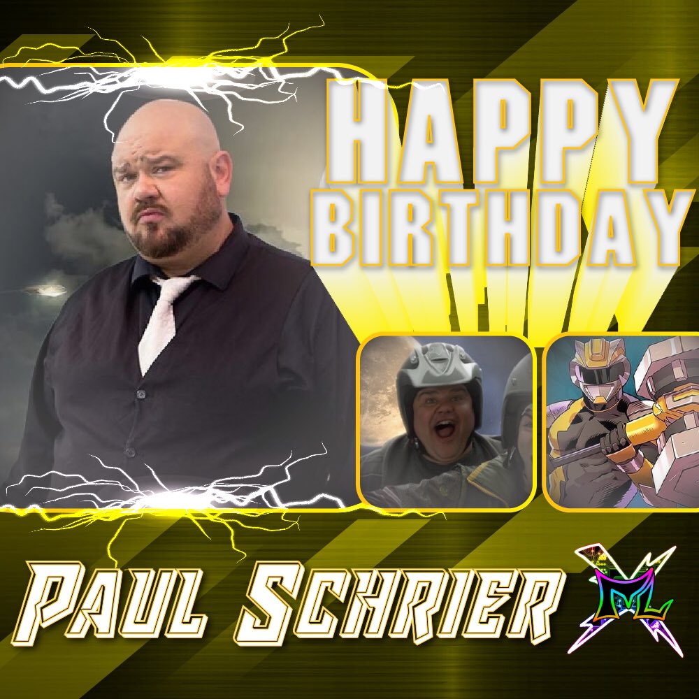 Wishing A #HappyBirthday to Paul Schrier! 💛 [Bulk / Jack Thomas -   #Hyperforce Yellow Ranger] #PowerRangers ⚡️ 

Follow Here: @SchrierPaul 👊

From your Friends at morphinlegacy.com ✨