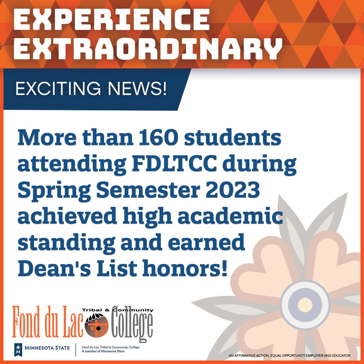 Exciting news! We're thrilled to share more than 160 students attending FDLTCC during Spring Semester 2023 achieved high academic standing and earned Dean's List honors! fdltcc.edu/fdltcc-announc…