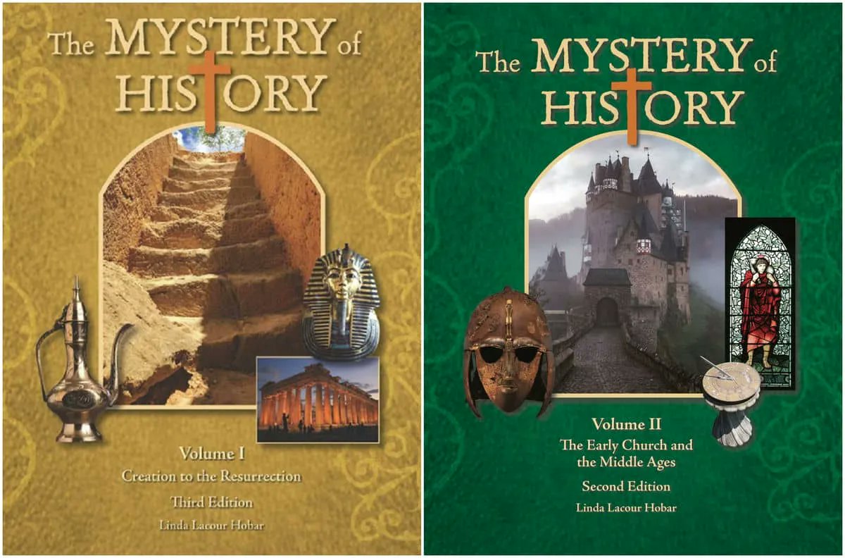 The Mystery of History, Volumes I and II: This engaging history textbook isn't like your typical textbooks—Linda Lacour Hobar brings pieces of history to life in these short, easy-to-digest lessons. buff.ly/3ZUmN32 #history #WorldHistory