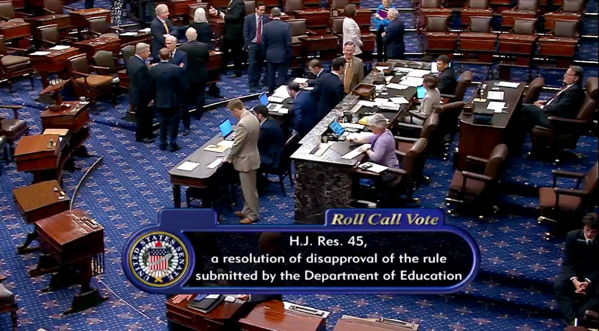 BorrowerJustice's tweet photo. 52 Senators, led by Republicans, have made it clear they don’t stand with borrowers.
By using the #StudentDebtCRA to score political points, they want 40+ million to pay the price.
@POTUS: protect borrowers and veto this cheap shot.
Our statement: https://t.co/P6q49GvQmm https://t.co/1Ekv2OLVUj