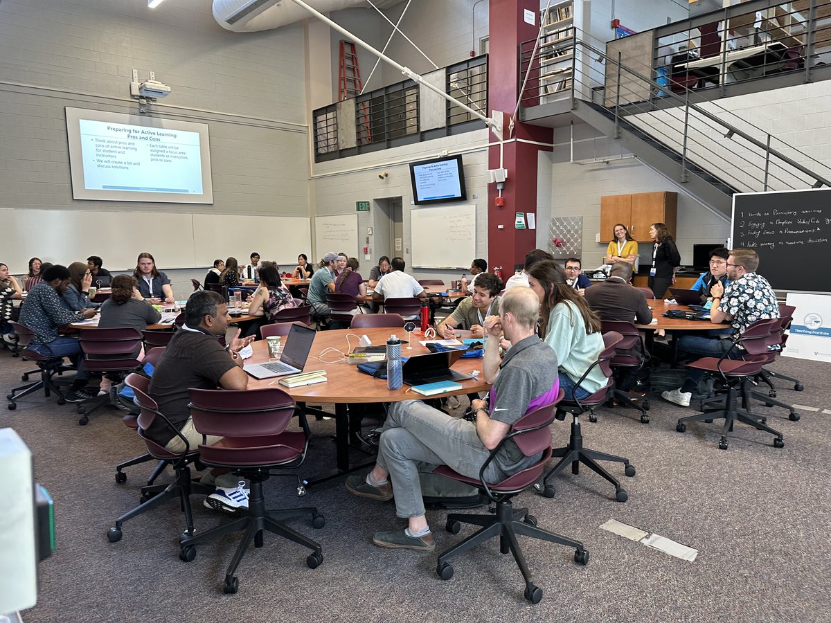 We are excited to work with our <a href="/JohnsHopkins/">Johns Hopkins University</a> and <a href="/cirtlnetwork/">CIRTL Network</a> future faculty at the annual Teaching Institute - a 3-day workshop on evidence-based practices for designing and teaching a course! ctei.jhu.edu/teaching-acade…