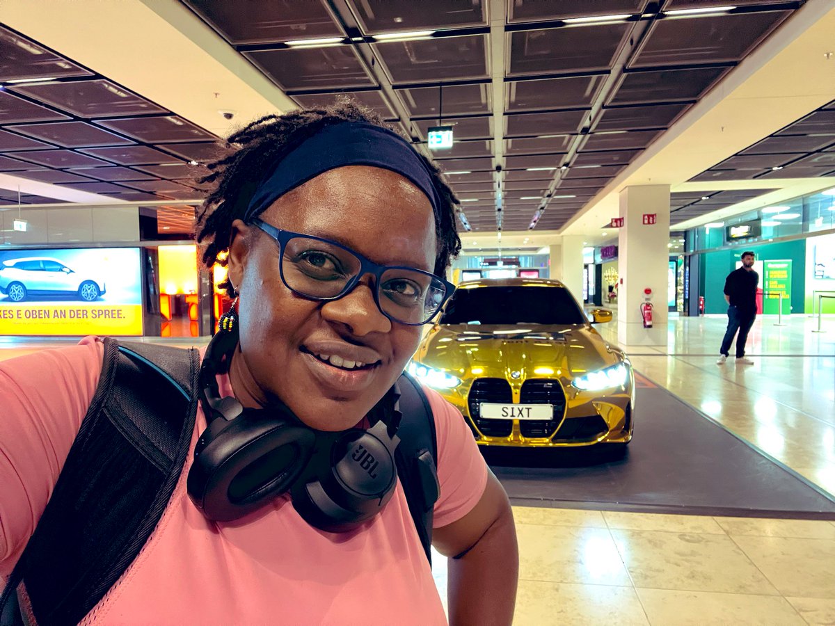 FinLitBae's tweet photo. What the fridge said! 

June is for refreshing the self, looking forward to a fantastic next few days in my favorite European city with my favorite global innovation community 💓

(Also couldn’t resist a selfie with the airport Bee Erm Doo-bleh-vay 🤭)

#finally40 #junebaby https://t.co/wqSWdcpSrw