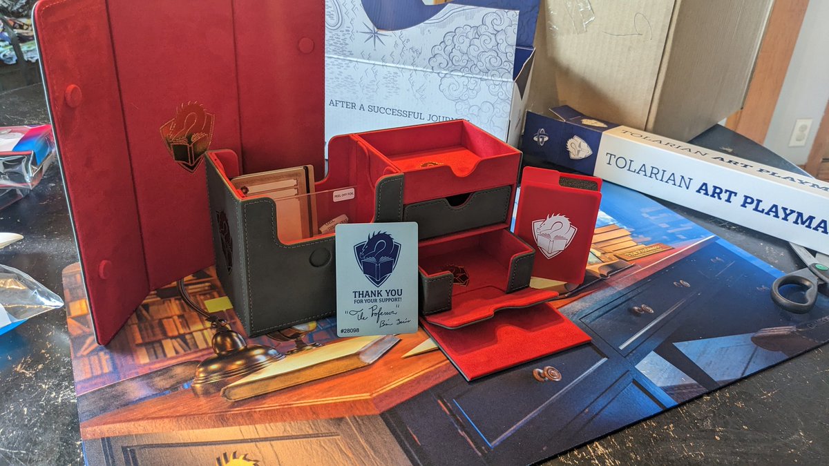 CopyCody's tweet image. Ahhh YEAH!!! My @TolarianCollege Academic 133+ XL has arrived! Excited to load it up as  to my go to deck box even though its hard to imagine anything is better than my  200+ XL Stronghold.  @Gamegenic_ thanks for setting the standard for great products 🤘 #FaBTCG