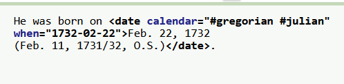 TEIconsortium's tweet photo. #TEI #AttributeClassoftheWeek att.datable provides attributes for normalization of elements that contain dates, times, or datable events. -  https://t.co/hkdJaCuFEy
#TEICommunity #digitalhumanities #encoding https://t.co/DvMHY1Rgvt