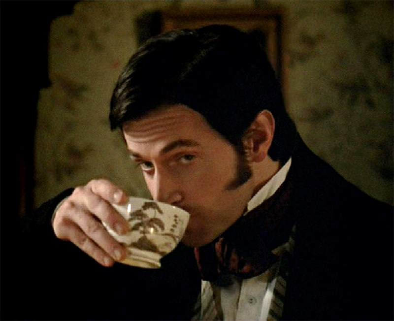 Now, in Mr. Thornton’s face the straight brows fell low over the clear, deep-set, earnest eyes, which without being unpleasantly sharp, seemed intent enough to penetrate into the very heart and core of what he was looking at.
#NorthandSouth
#ElizabethGaskell
#JohnThornton