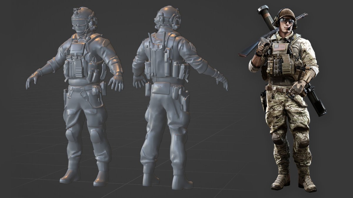 One of the possible cosmetics for the Season 5 event. Was added to the game with Season 4 patch and later removed from the game files

BF4 engineer for Dozer (no textures yet)

#Battlefield #Battlefield2042