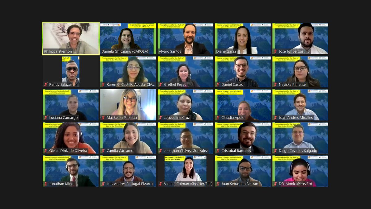 GtownCAROLA's tweet photo. Hoy acabamos secunda edición de nuestro programa #YoungLawyers. Ha sido un honor contar con una cohorte de jóvenes abogados tan dedicada, y esperamos ver sus proyectos en la práctica. 
Gracias a todos nuestros panelistas, mentores y socios y a @pstiernon81 por hacer esto posible. https://t.co/MXySckwAfg