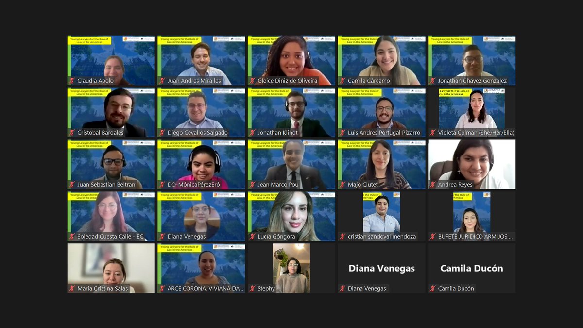 GtownCAROLA's tweet photo. Hoy acabamos secunda edición de nuestro programa #YoungLawyers. Ha sido un honor contar con una cohorte de jóvenes abogados tan dedicada, y esperamos ver sus proyectos en la práctica. 
Gracias a todos nuestros panelistas, mentores y socios y a @pstiernon81 por hacer esto posible. https://t.co/MXySckwAfg