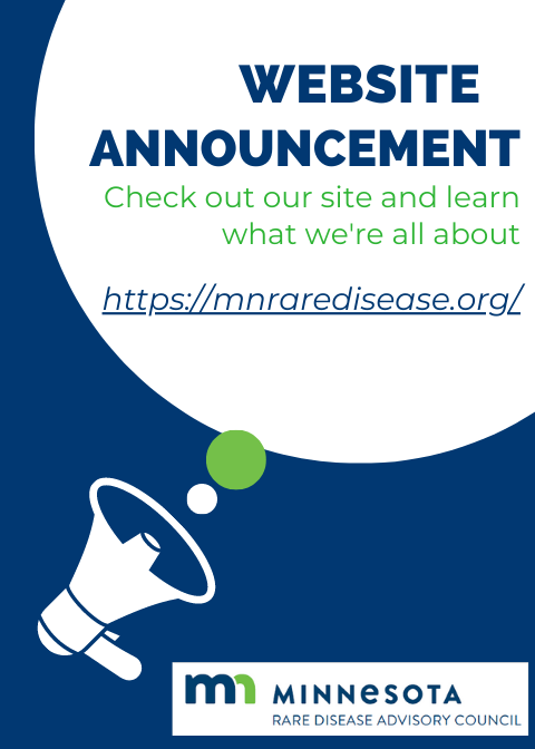 Welcome to the official Twitter page of the Minnesota Rare Disease Advisory Council!

Click the link and see what we've been up to this last year since becoming an executive branch, non-cabinet state agency in 2021.

mnraredisease.org