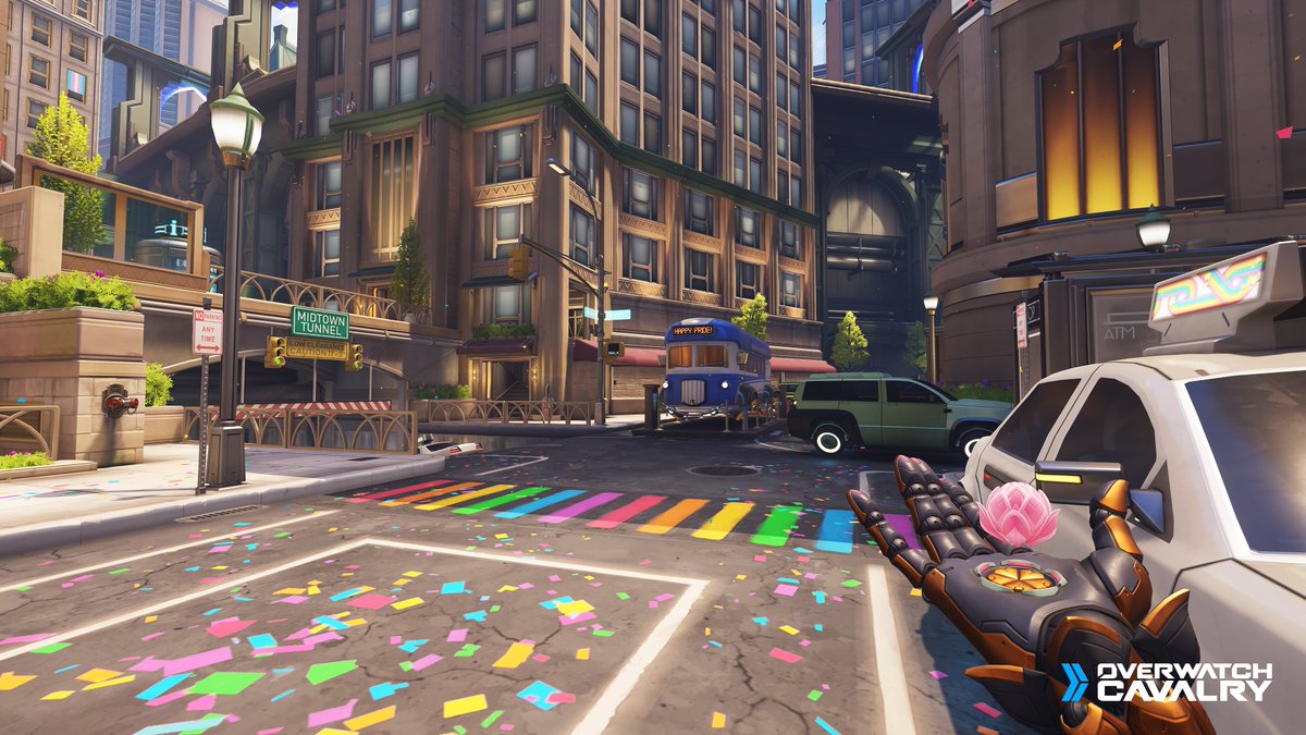 Jump in-game and check out Pride Midtown in #Overwatch2 🗽🌈
 
Throughout June, the New York map will be set shortly after a fantastic Pride parade! Aaron Keller likened this to the other seasonal maps for Christmas, or Halloween events ‍🎉