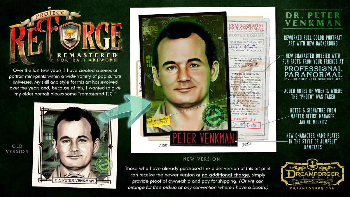 SD_Comic_Con's tweet image. Who ya gonna call? @NickKremenek has a new #ProjectReforge print, this time for #Ghostbusters: sdccblog.com/2023/06/nick-k…