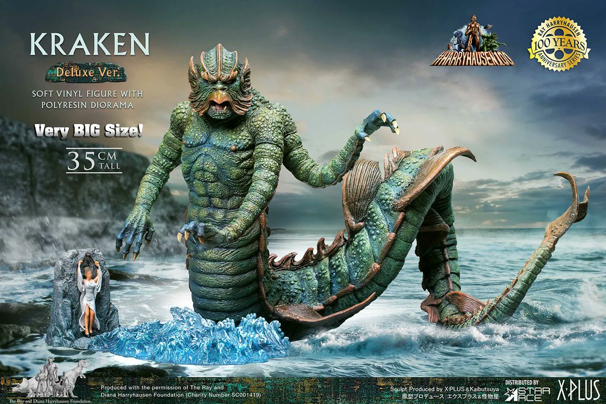 Save 35% on the #Kraken (Deluxe) Statue by @StarAceToysLtd. Act fast, this discount ends at 9 AM PT on 6/2! Sign up at side.show/dailydeal for alerts on all daily deals! 

side.show/dlxkrakntw 

#RayHarryhausen #Monster