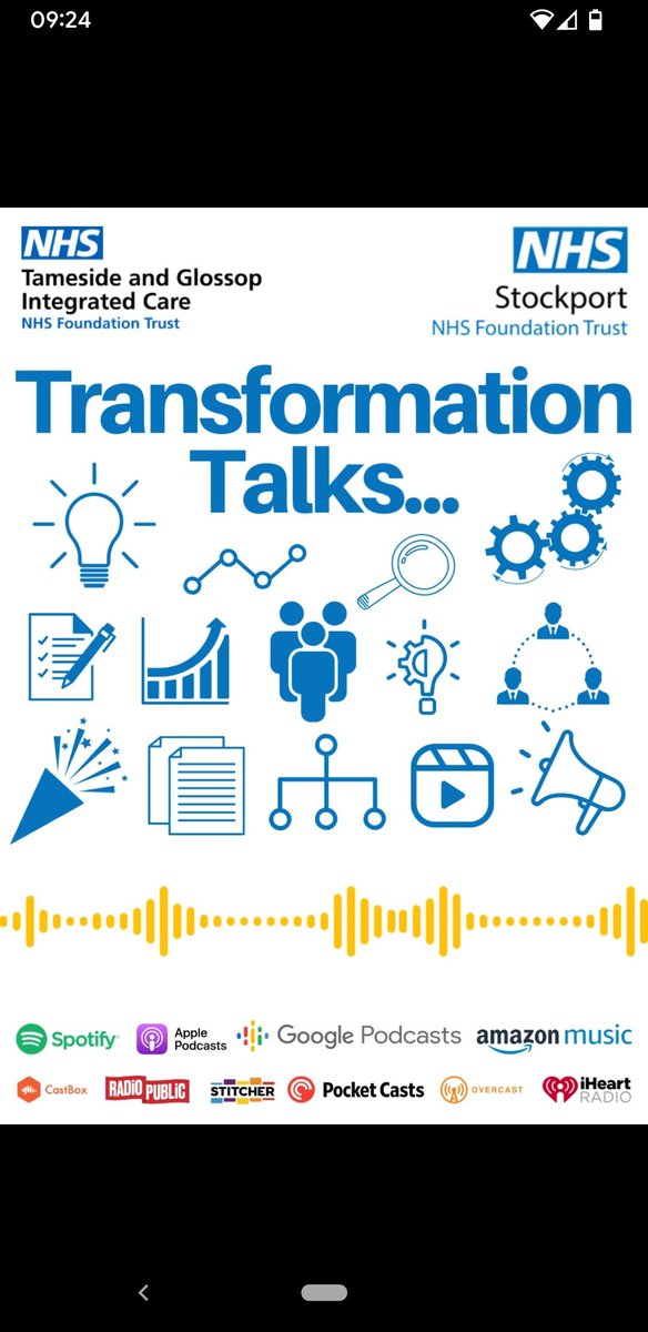 Service Transformation T&G ICFT (@tameside_stt) on Twitter photo It's Thursday, which means it's time for the next installment of our Transformation Talks podcast.
This week we are joined by <a href="/hannahs7/">Hannah Spurr</a> who discusses how to scope a project.
Click on the link below to listen now 🎧 open.spotify.com/episode/63ycUE…
<a href="/SFTTransformat1/">SFT Transformation</a> <a href="/tandgicft/">T&G Integrated Care</a> It's Thursday, which means it's time for the next installment of our Transformation Talks podcast.
This week we are joined by <a href="/hannahs7/">Hannah Spurr</a> who discusses how to scope a project.
Click on the link below to listen now 🎧 open.spotify.com/episode/63ycUE…
<a href="/SFTTransformat1/">SFT Transformation</a> <a href="/tandgicft/">T&G Integrated Care</a>