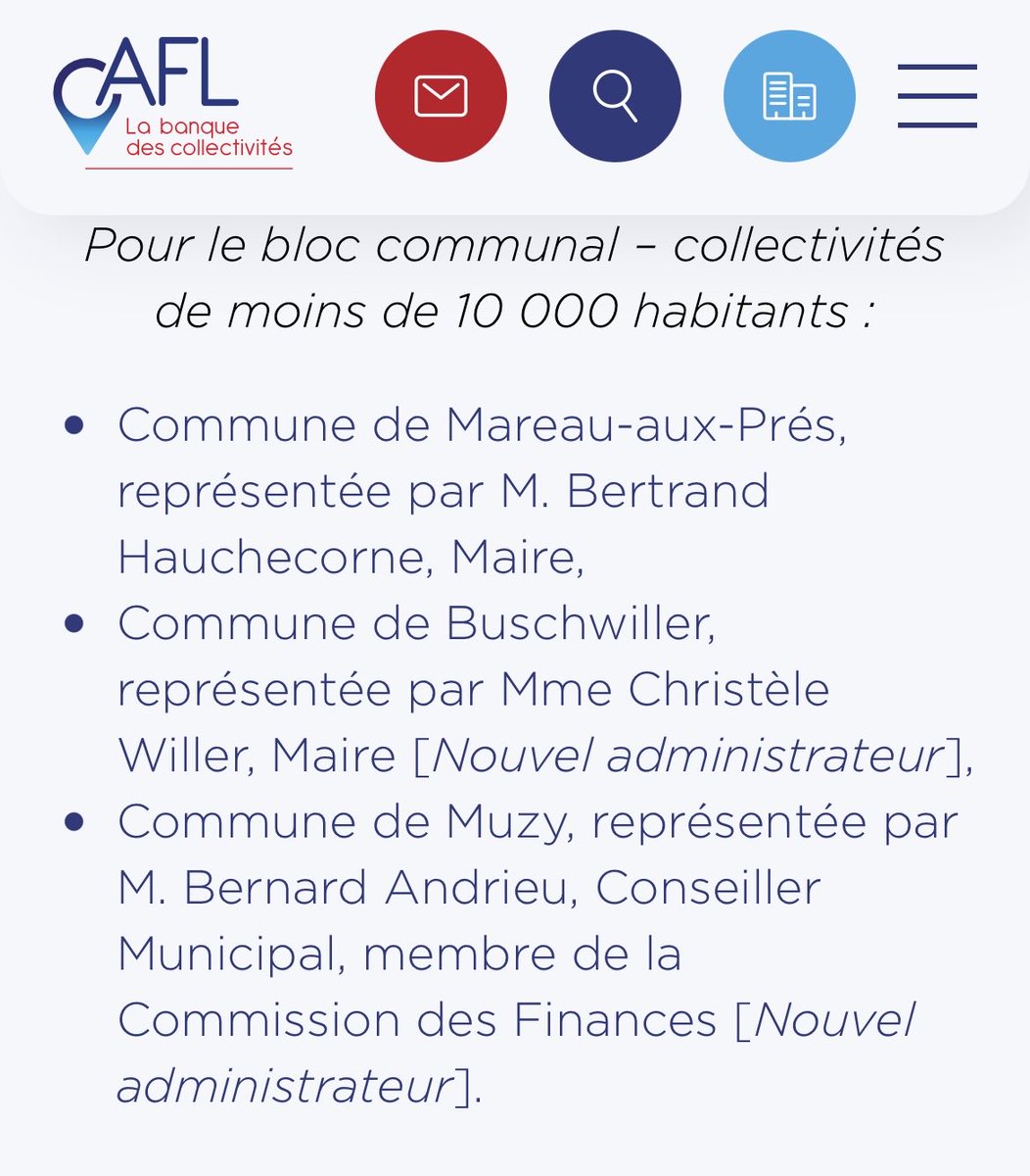 J'ai été réélu au conseil d'administration de l'Agence France Locale, cette banque administrée par les collectivités locales dans laquelle les communes rurales ont toute leur place.