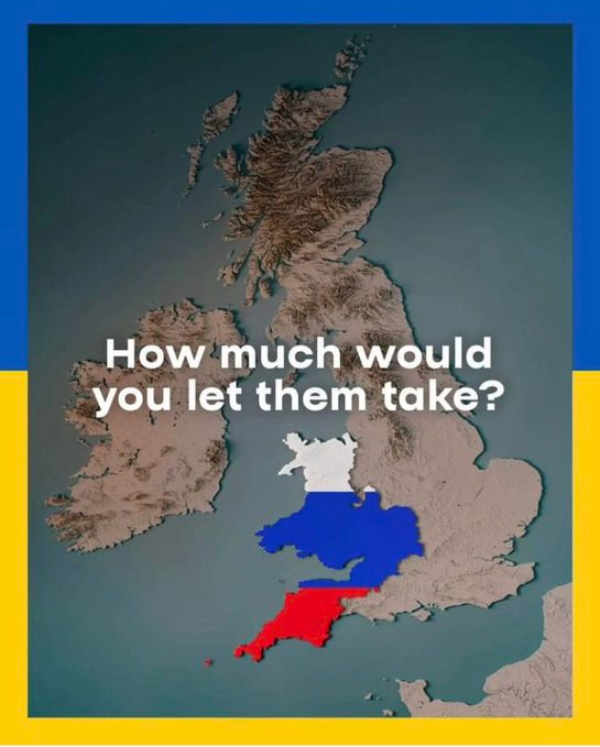 ObsDelphi's tweet photo. 🇺🇦Combien les laisseriez-vous prendre ?
Pour ceux demandant aux Ukrainiens d'abandonner et signer la paix, voici un moyen d'avoir un peu d'empathie.
L'Ukraine doit tenir et retrouver ses frontières, et il est de notre devoir de la soutenir et de ne pas faiblir face à la Russie. https://t.co/2iFRfxRkvr