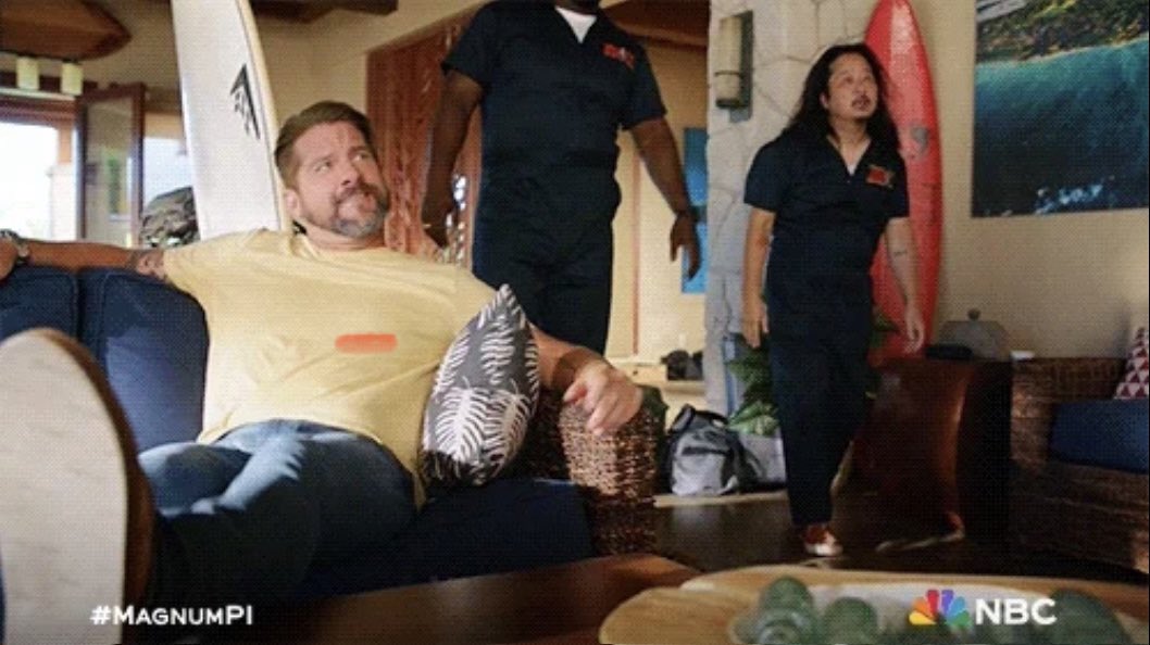 _babsg_'s tweet photo. In tonight’s repeat of #MagnumPI 5x02:
- Our fav PIs go undercover as lifeguards to solve a murder
- Rick moves in which might cause some “inconvenience”
- TC tries to find the owner of a stolen Purple Heart
- Some sexy and cute Miggy!
👉🏼 Tune in to @nbc at 10/9c
#MagnumPINBC https://t.co/4uinbyv62I