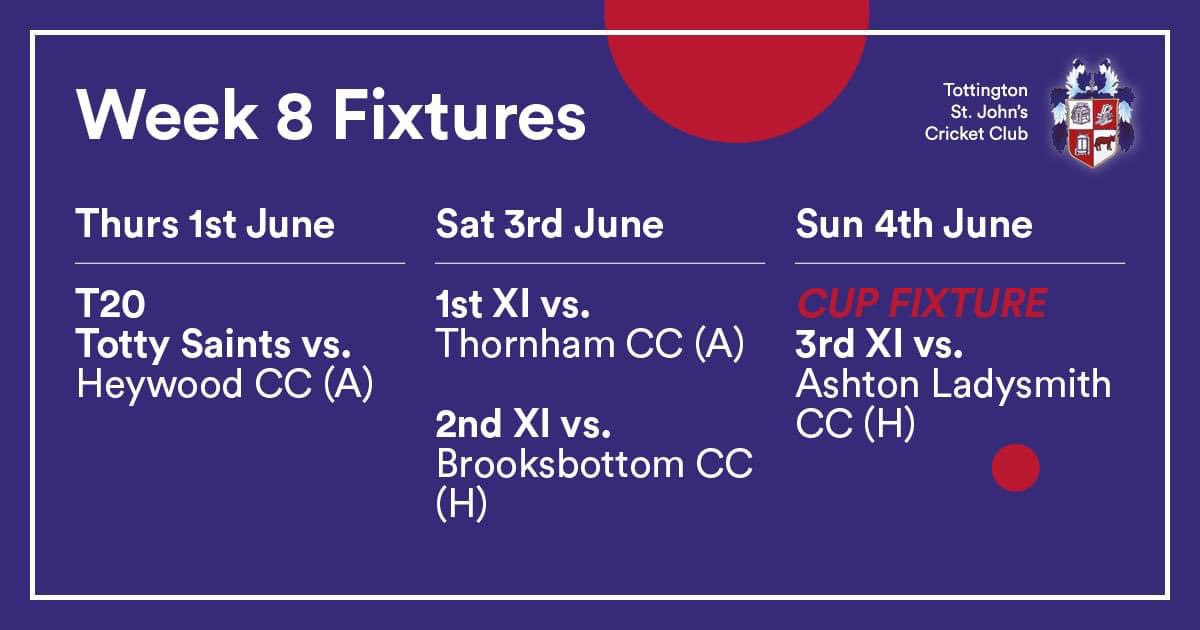 It's another extended weekend of fixtures with matches at Crompton Meadows on both Saturday and Sunday. The bar will be open on both days and it looks like another weekend of glorious weather.