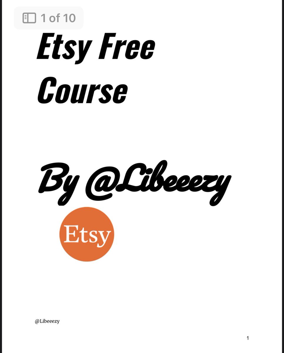 libeeezy's tweet image. Who wants a 10 Page FREE Etsy Course?

This is all you need to start and make $10,000+ a month profit.

I will send you an invite to my telegram where the course is 

Follow, Retweet and Comment FREE COURSE.
🤝