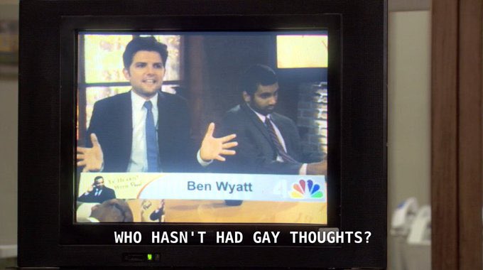 happy pride month to ben wyatt btw