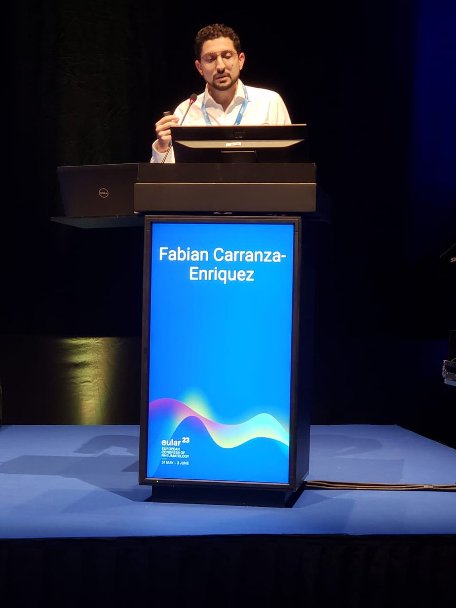 ColMexReuma's tweet photo. Dr. Fabian Carranza Enríquez, presentando trabajo del Instituto Nacional de Rehabilitación, en el Congreso de EULAR en Milán. https://t.co/x4e7ob9tLJ