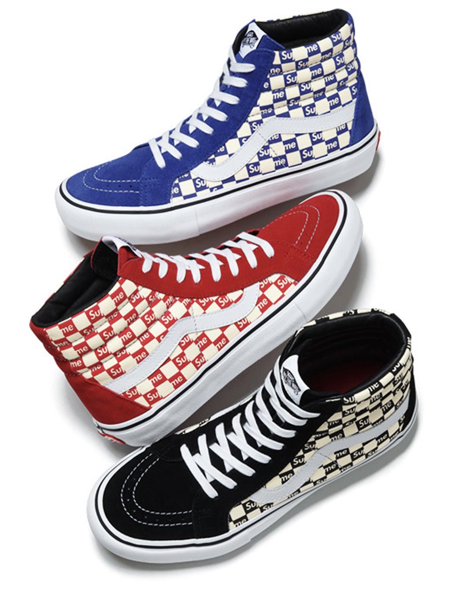 Supreme__Hustle's tweet photo. 10/18/2016
Supreme/Vans 

•The Sk8-Hi Pro and Authentic Pro was offered in three colorways. https://t.co/Avavv6IUzV