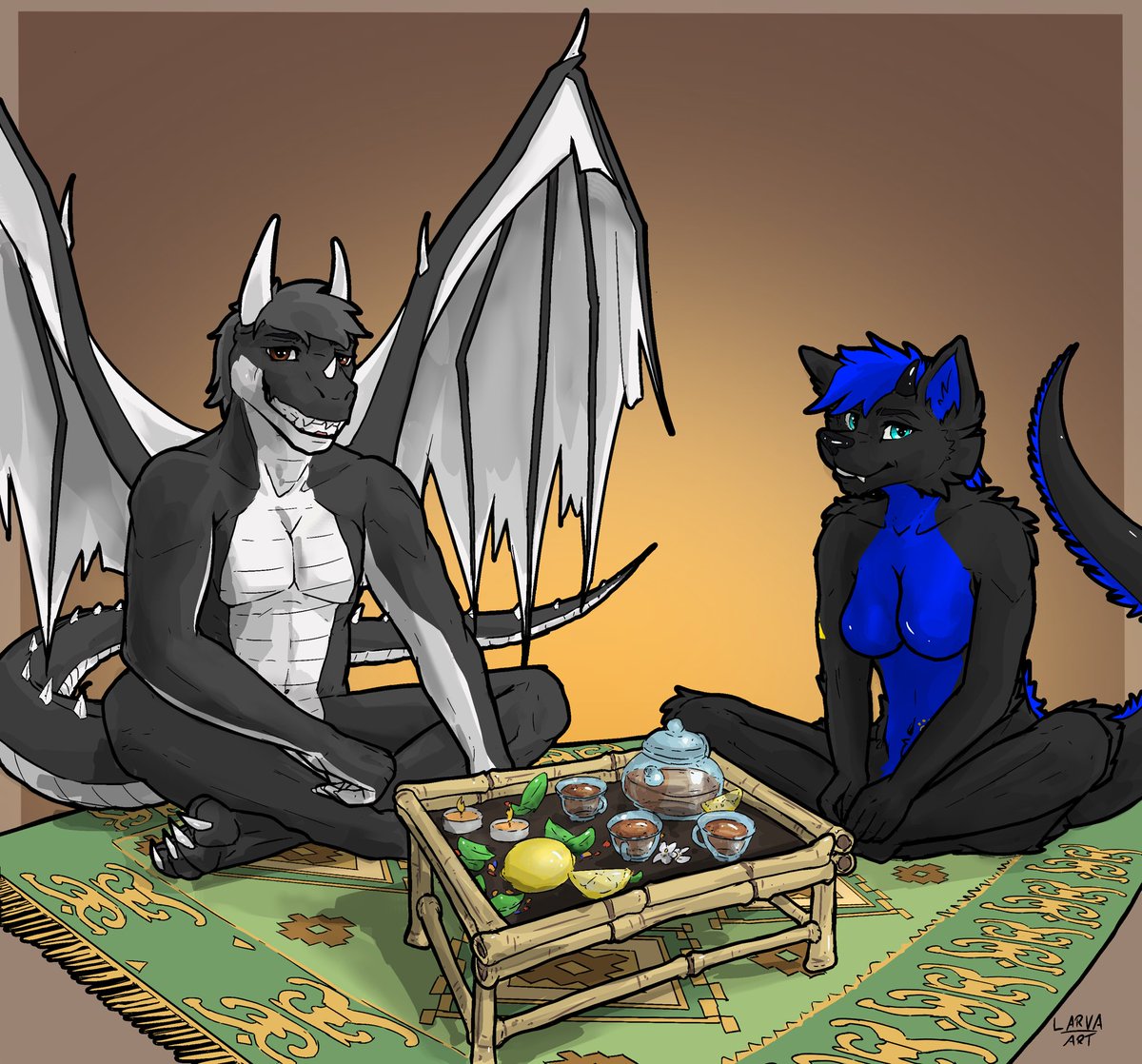 - Commission -

Der Auftrag der Woche ist für <a href="/Stroemblad_/">Strömblad</a> und @MacMillan2101 ^^

Die beiden wollten Tee trinken.. denke das hab ich so ganz gut geschafft :D 

Lasst mich mal wissen wie ihr das Bild findet! Freue mich über jeden Retweet ;P <3