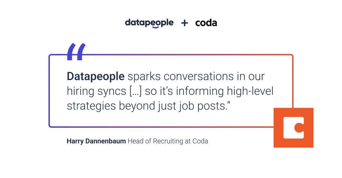 Datapeople transforms recruiting teams into strategic partners by giving them the intelligence and control they need to meet their hiring goals. Learn how @coda_hq is hiring faster, with more efficiency and control: hubs.li/Q01R_3Yp0