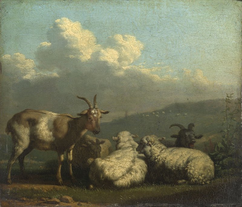 Karel Dujardin’s “Sheep and Goats” (1673) @NationalGallery #art #twitart