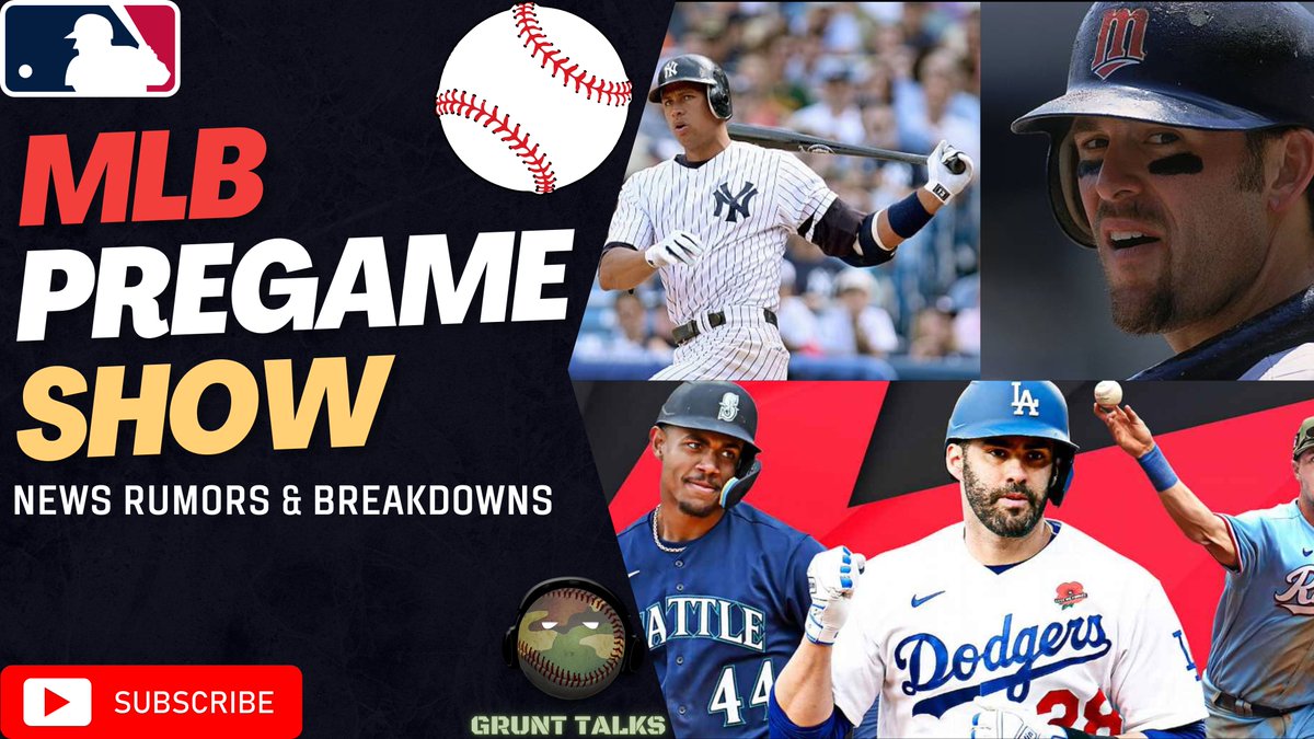 Grunttalksmlb's tweet image. Join our hosts @ProjectNerdHQ &amp;amp; @JiggaPorto on the "Pre-Game Report"

Alex Rodriguez Doug Mientkiewicz Drama &amp;amp; Beef - MLB Power Rankings MLB News &amp;amp; Rumors

Live 4pm ET ⚾️
📺youtube.com/watch?v=6ulf9R…