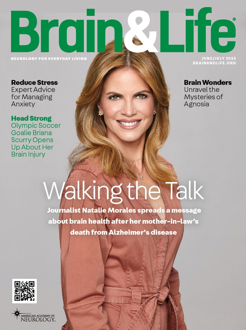Our June/July issue is out! In our cover story, check out how @nmoralestv spreads awareness of #Alzheimers. Plus, learn about Olympian @BriScurry’s experience with a #concussion, how to manage #anxiety, and more: bit.ly/2VuZSQ1 #MentalHealth #AlzheimersDisease
