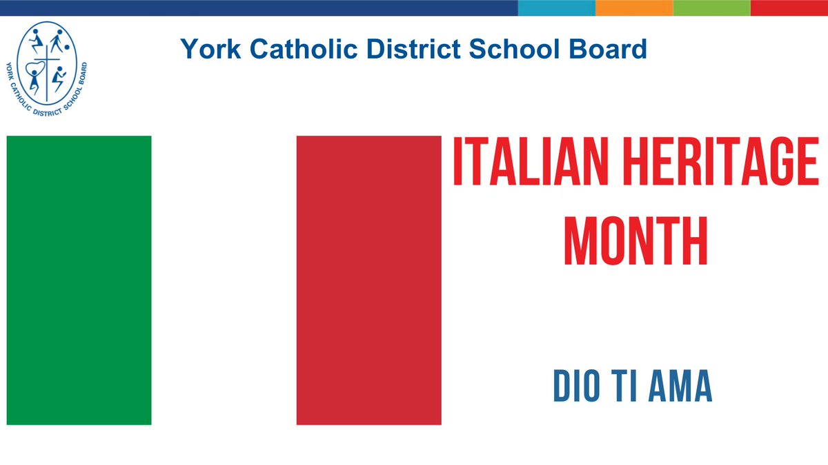 YCDSB's tweet photo. The YCDSB recognizes the strong and vibrant history of Italian Canadians and their contributions to Canada across the country. It is reported that there are over 1.5 million people of Italian heritage currently living in Canada. https://t.co/qkrk1G8BUC