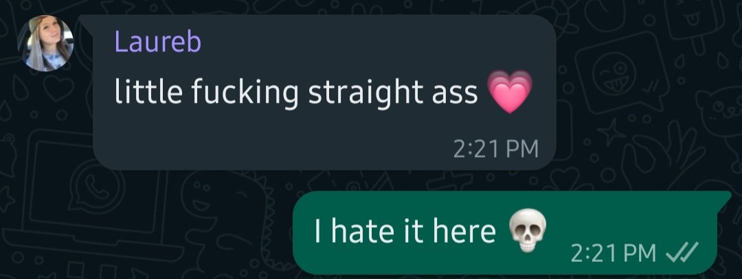 Getting bullied in the group chat for being the only straight one 🤣