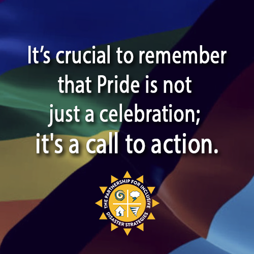 Happy Pride Month! It’s crucial to remember that Pride is not just a celebration; it's a call to action. We celebrate the LGBTQ+ community’s indomitable spirit and underscore the need to continue to fight for our liberation. Full statement disasterstrategies.org/happy-pride-mo…