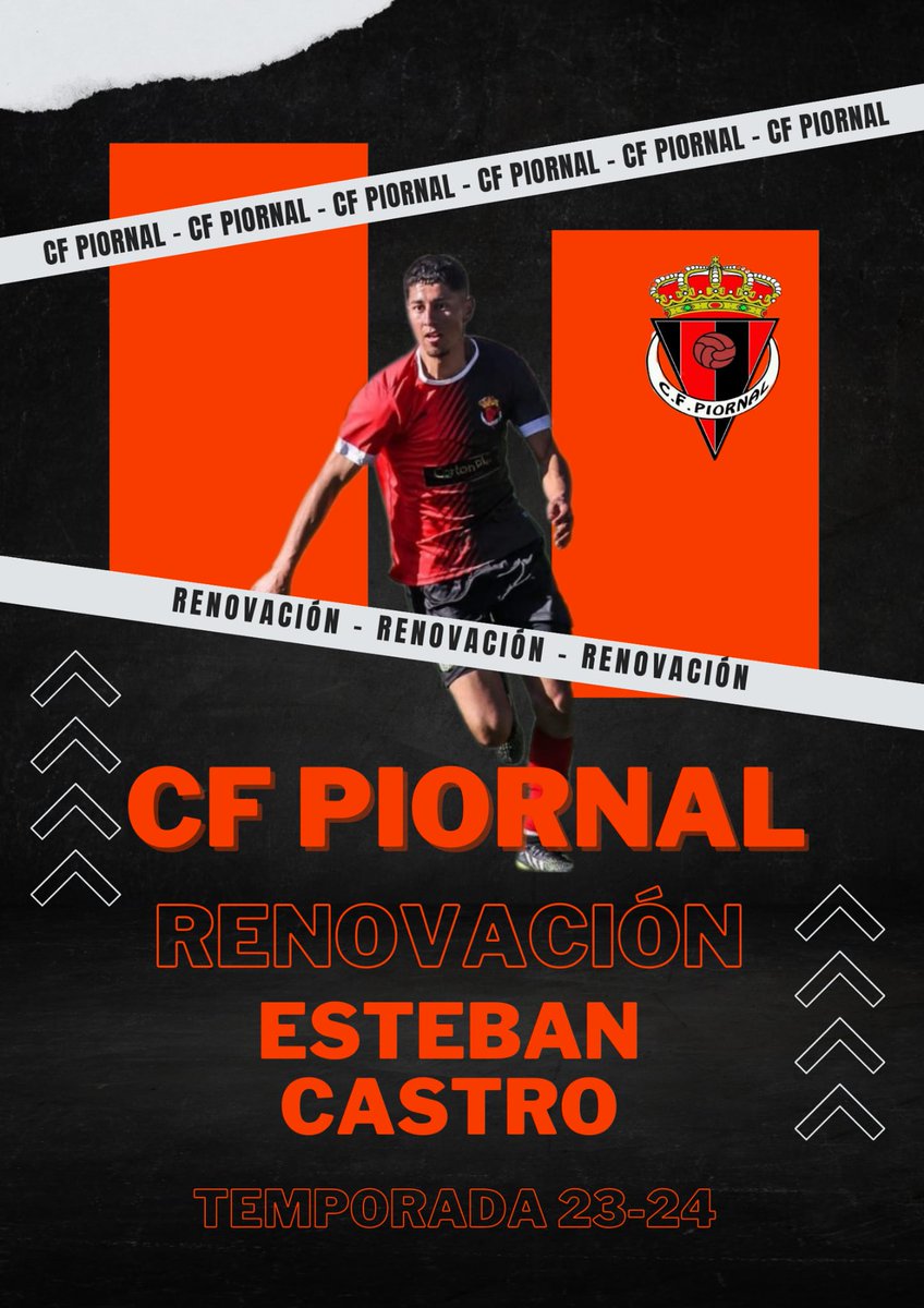 Renovaciones de la temporada 23/24

ESTEBAN CASTRO seguirá siendo jugador del C.F Piornal

Nuestro extremo colombiano volvió la pasada temporada y es una de las piezas fundamentales de nuestro equipo

Encantados de que sigas formando parte de esta gran familia ❤️🖤
<a href="/Estebanc_t/">Esteban CT.</a> 🔥