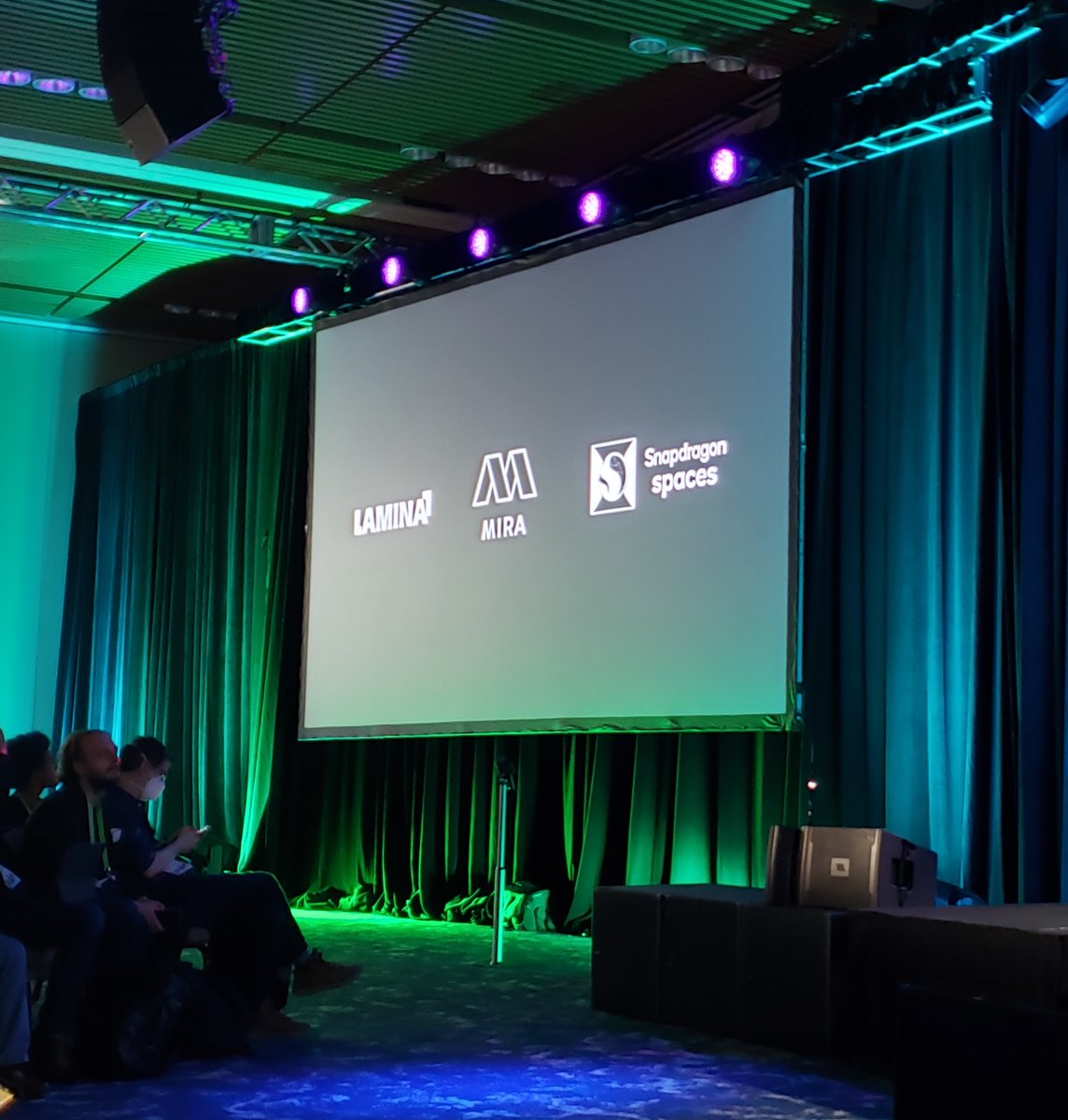 More #AWE2023 highlights. Excited to be joining <a href="/Qualcomm/">Qualcomm</a>'s developer ecosystem alongside our new partners at <a href="/MiraWorld_/">Mira</a>. 

Together, we'll be exploring the use of blockchain in #digitaltwin experiences + diving deep into <a href="/Snapdragon/">Snapdragon</a>'s new dual render fusion feature – a tool