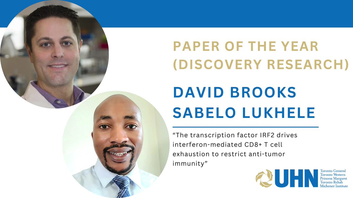 pmcancercentre's tweet photo. Congratulations to @brooks_lab and @SabsLukhele, who won the Discovery Research Paper of the Year award at the Princess Margaret Research Retreat! https://t.co/JM704MPzav