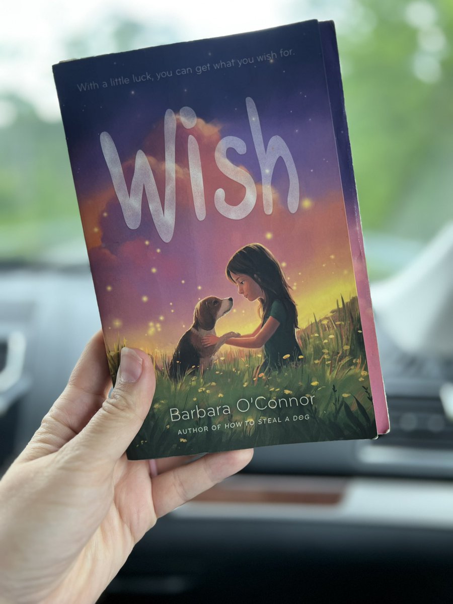 The Bebe snagged my kindle and neither one of us wanted to deal with taking it away so I had this within reach and got started. I adore this cover. 

CR: Wish by Barbara O’Connor

#amreading #library #books #middlegradebooks #reading