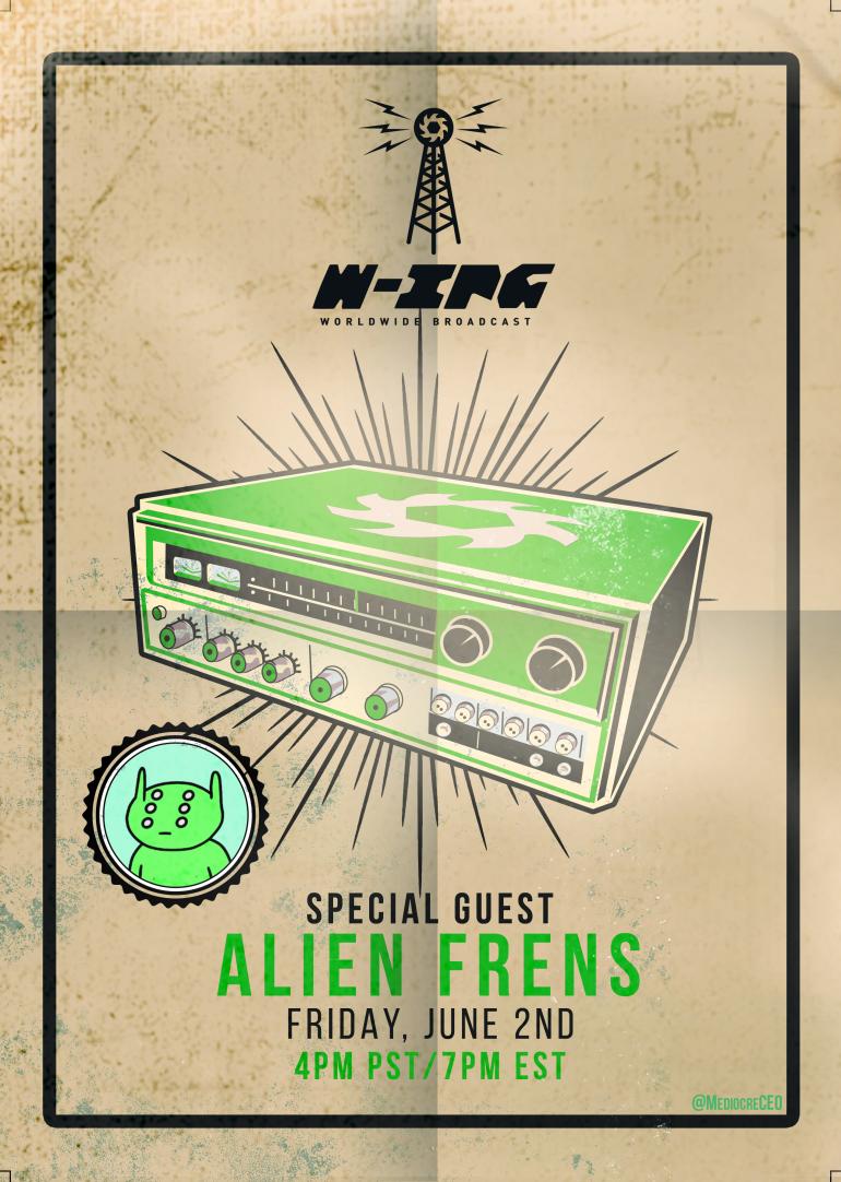 W-IPG (@wipgbroadcast) on Twitter photo Special Announcement
During W-IPG Broadcast #6 with <a href="/alienfrens/">alien frens</a> we will be running a special giveaway for a custom PFP made by the <a href="/IronPawGang/">Iron Paw Gang</a> creator himself <a href="/adam_ape_/">ADAM ๐ง</a> !!!
More details will be posted tomorrow. But you must be present in the space to win, anyone can enter! Special Announcement
During W-IPG Broadcast #6 with <a href="/alienfrens/">alien frens</a> we will be running a special giveaway for a custom PFP made by the <a href="/IronPawGang/">Iron Paw Gang</a> creator himself <a href="/adam_ape_/">ADAM ๐ง</a> !!!
More details will be posted tomorrow. But you must be present in the space to win, anyone can enter!