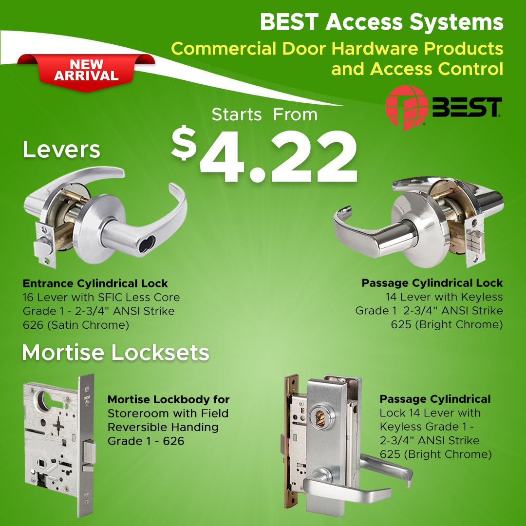 New Arrival: BEST Access Systems
locksmithkeyless.com/collections/be…
#DoorHardware #HardwareForDoors #DoorHandles #DoorKnobs #DoorLocks #DoorAccessories #DoorHinges #DoorPulls #DoorClosers #DoorSecurity #DoorUpgrades #DoorRenovation #HomeImprovement