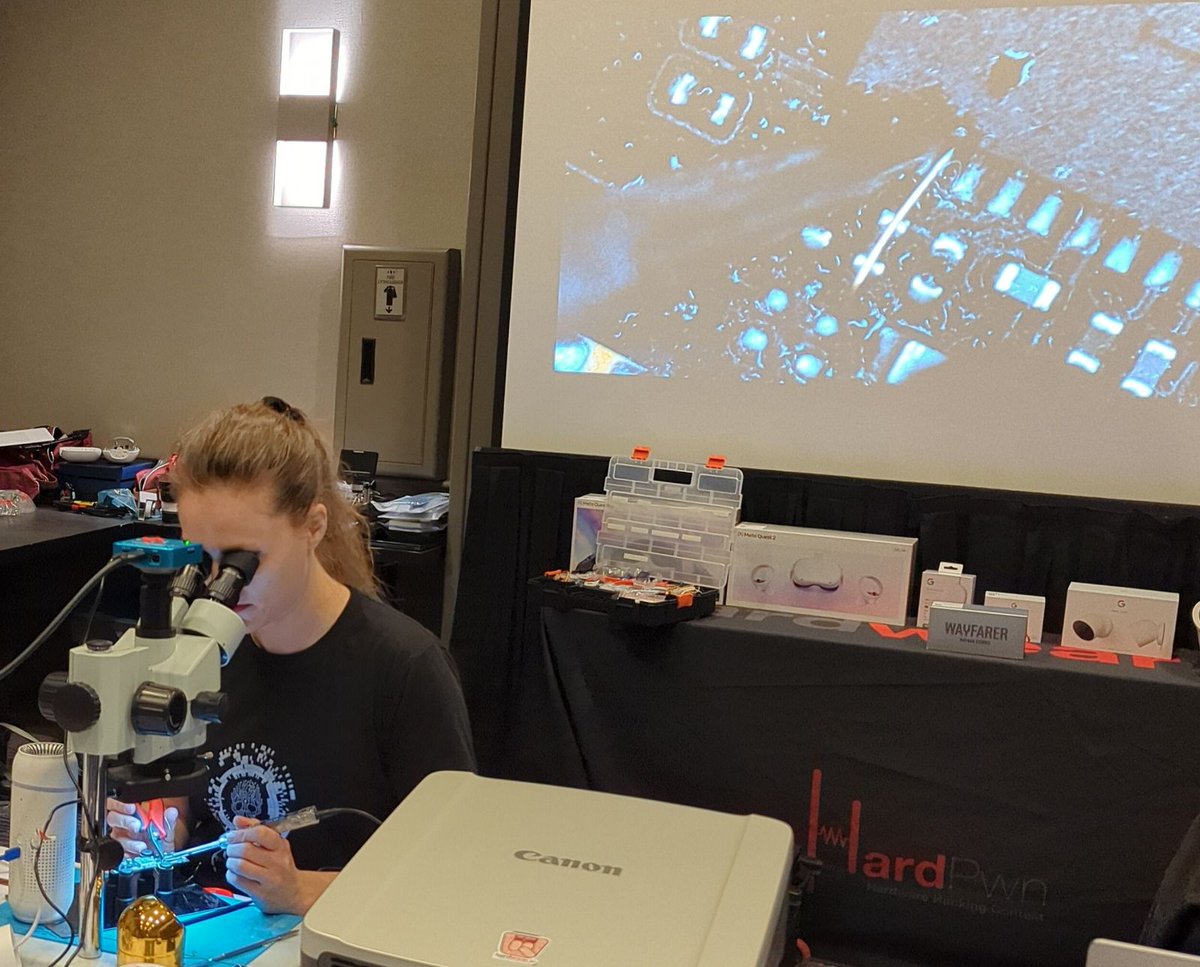 <a href="/thingmakerQ/">Catherine Norcom</a> doing amazing micro soldering