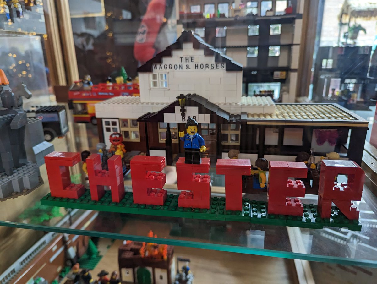 BricksCast's tweet photo. Chester in Lego was great to see! Some great work done, recreating locations across Chester. #Lego https://t.co/6Kg8USBmUs