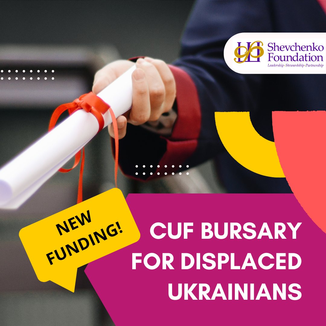 Pleased to partner with #CanadaUkraineFoundation to launch the CUF Bursary Fund for Displaced Post-Secondary Ukrainian Students. For more on this new Fund visit bit.ly/42idPgg #students #newcomersupport