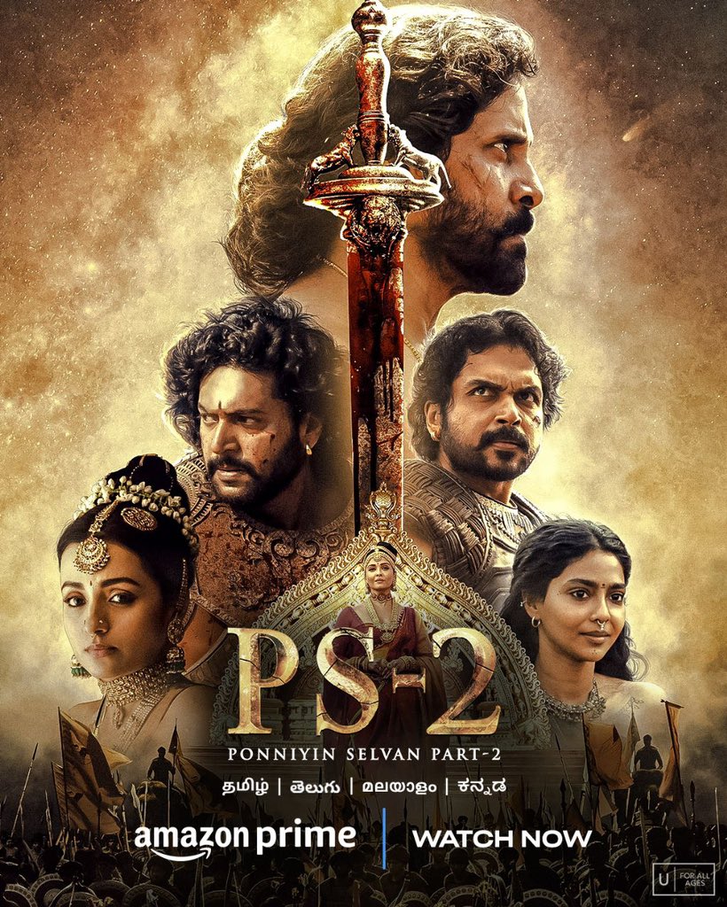 step into the world of grandeur and intrigue as this epic saga continues! 💫

#PS2onPrime, watch now 
Available in Tamil, Telugu, Kannada and Malayalam

bit.ly/PS2onPrime