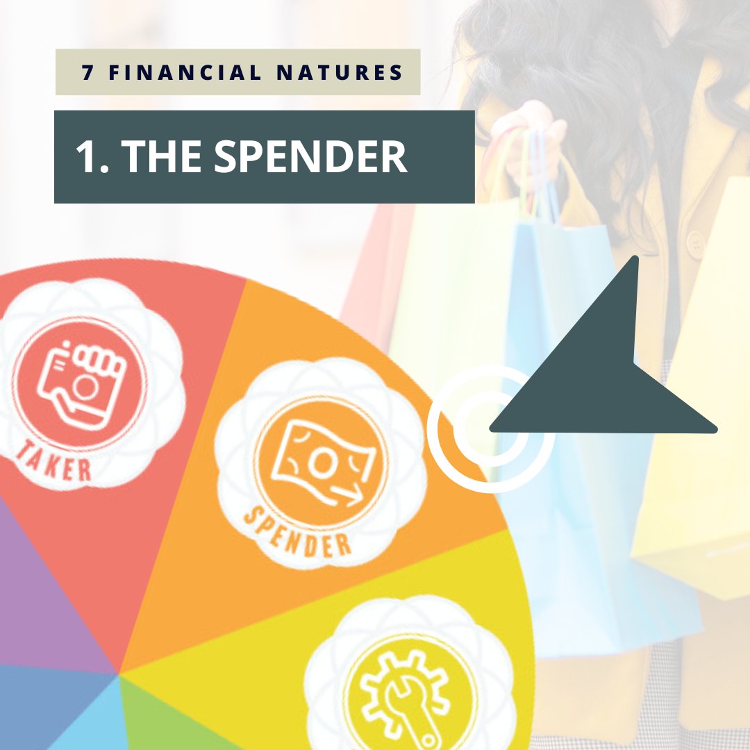 currency_camp's tweet photo. The first of the 7 Financial Natures is the SPENDER. 
➤ Strengths: energetic, confident, dramatic 
➤ Weaknesses: mood swings, depression, mania 
➤ Happiness feels: fun 
➤ Happiest when: at play

Begin your financial journey. Purchase your copy here: https://t.co/tFpFZ7oRxM https://t.co/d48SX6lrII